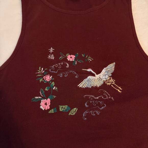 American Eagle Outfitters floral embroidered tank top - Picture 2 of 6